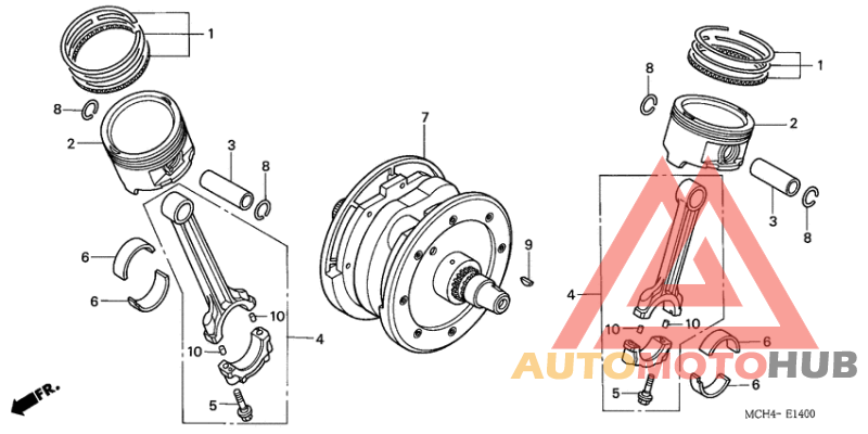 Crankshaft/piston