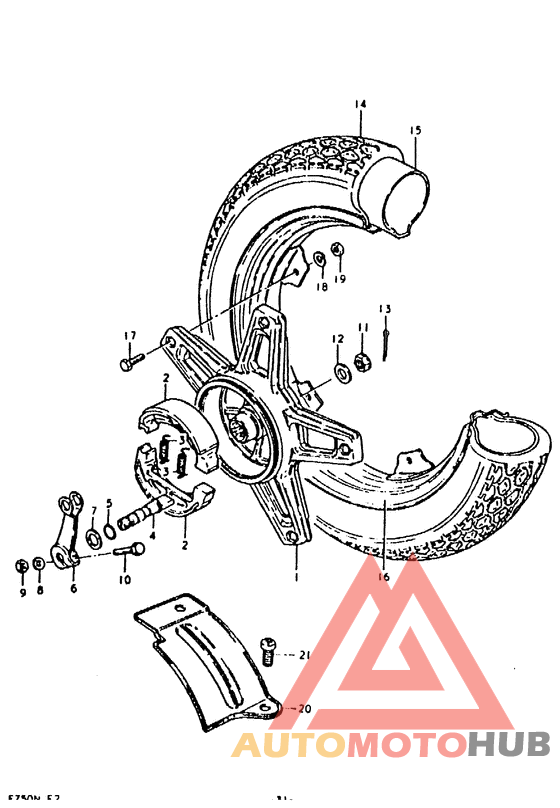 Rear wheel complete assy