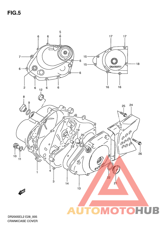 Crankcase cover ass`y  (v