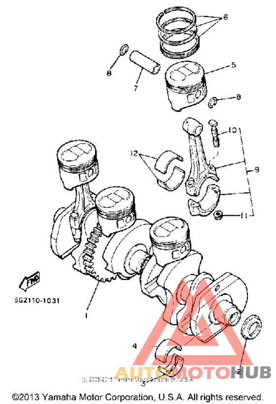 Crankshaft-piston
