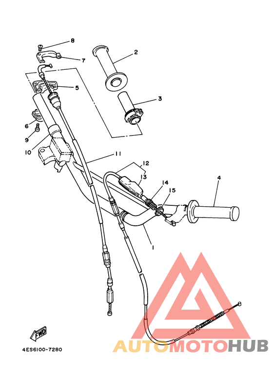 Steering handle & cable