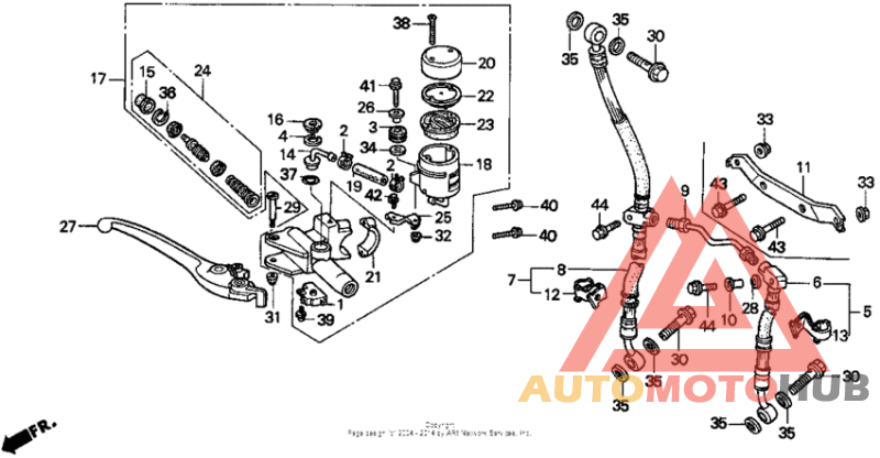 Fr. brake master cyl.