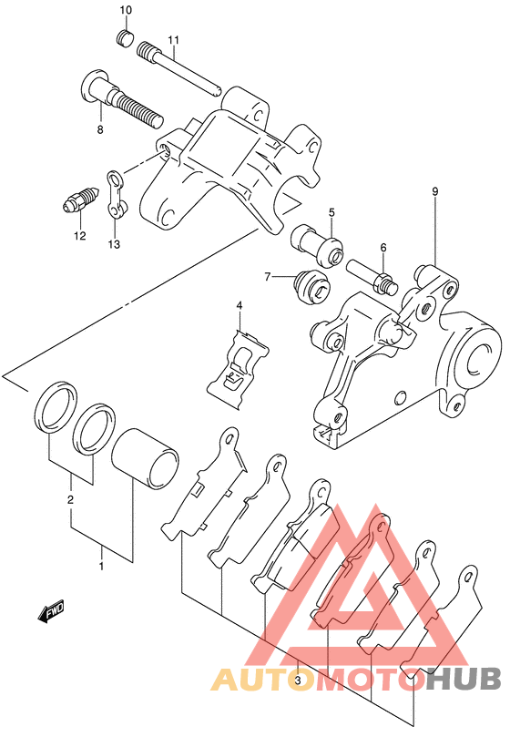 Задний суппорт