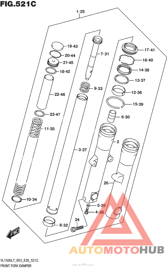 Front Fork Damper (Vl1500Bl7 E33)