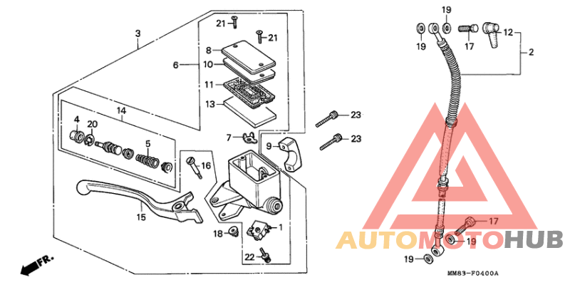 Fr. brake master cylinder