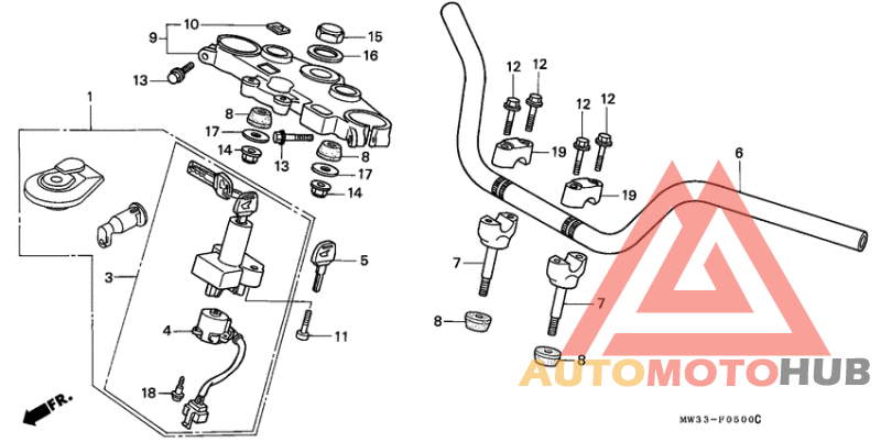 Handle pipe/top bridge