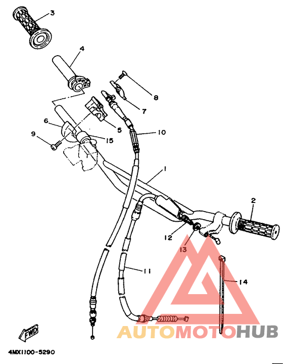 Steering handle. cable