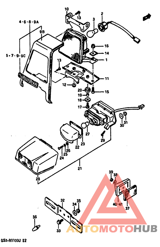 Tail lamp-license lamp