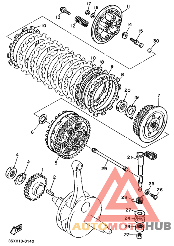 Сцепление и сервопривод