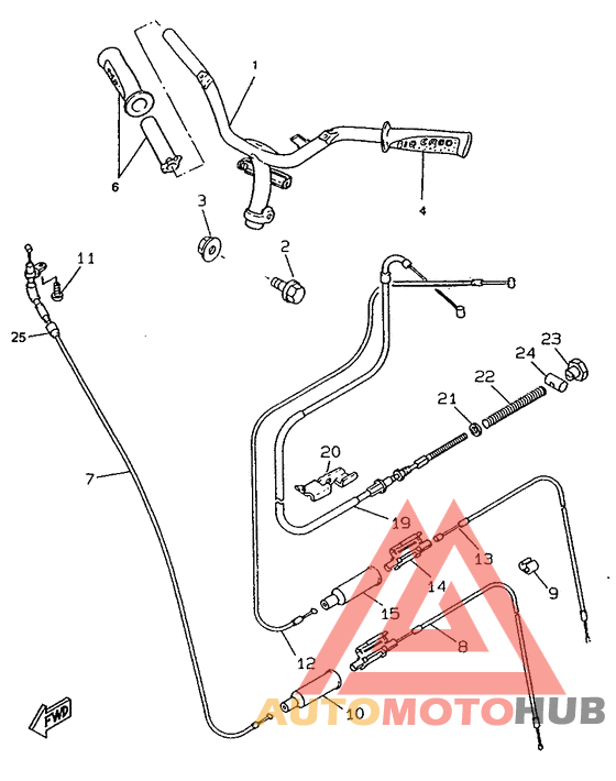 Steering handle. cable