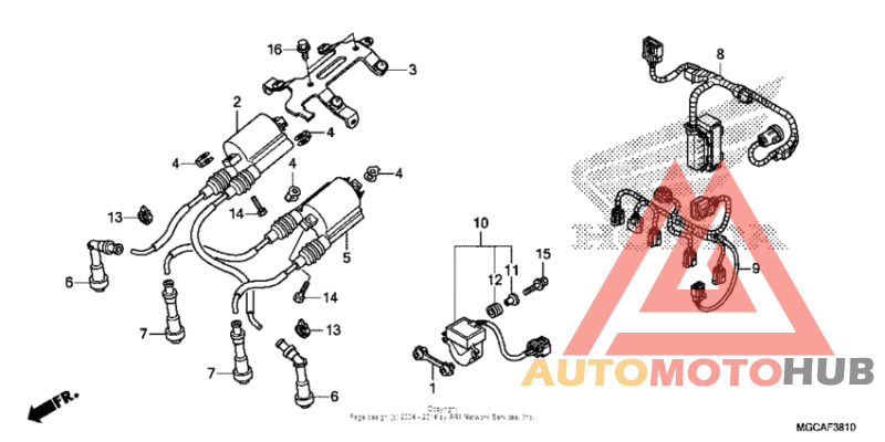 Sub harness + ignition coil