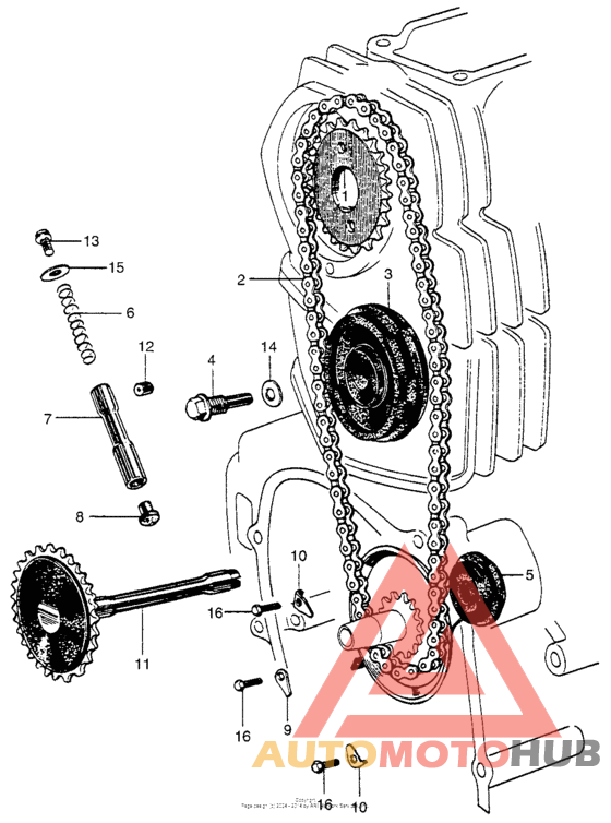 Cam chain + chain tensioner