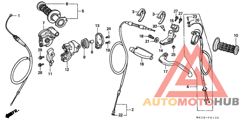 Handle lever/switch/cable