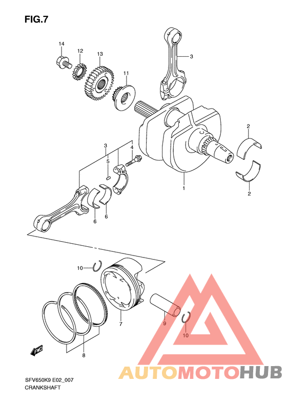 Вал коленчатый