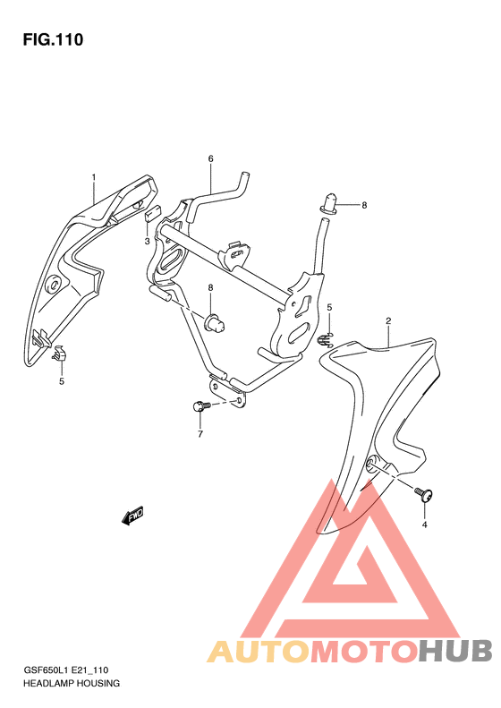 Headlamp cover  front fender