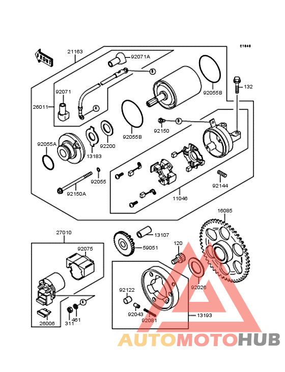 Starter motor/starter clutch