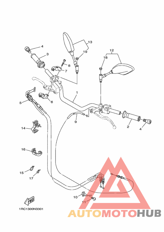 Steering handle & cable