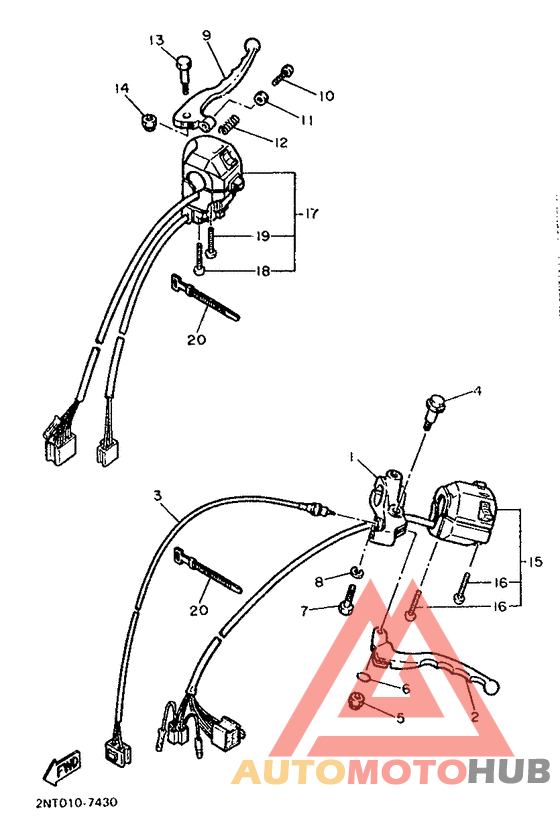 Handle switch. lever