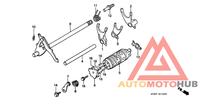Gearshift drum/ gearshift fork