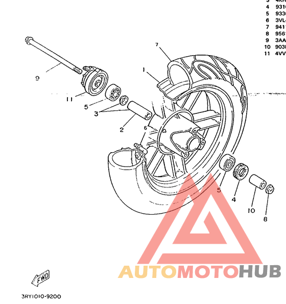 Переднее колесо