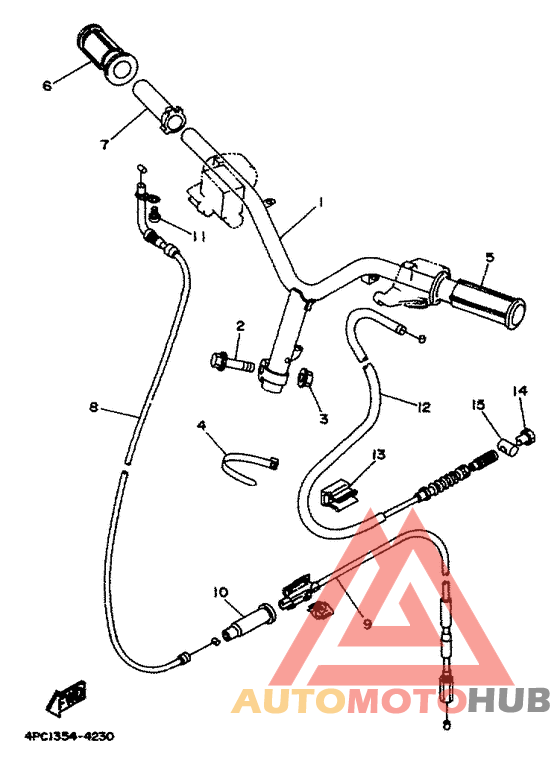 Steering handle. cable