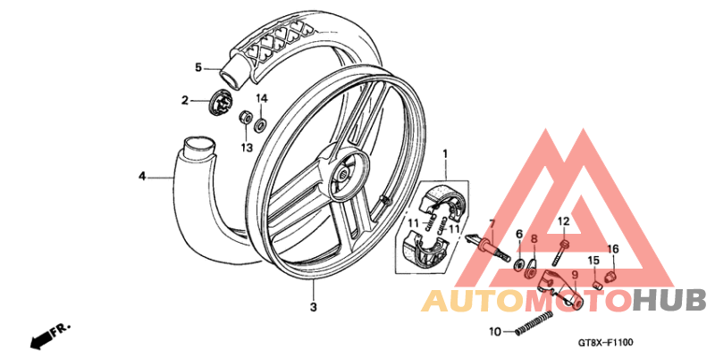 Rear wheel complete assy