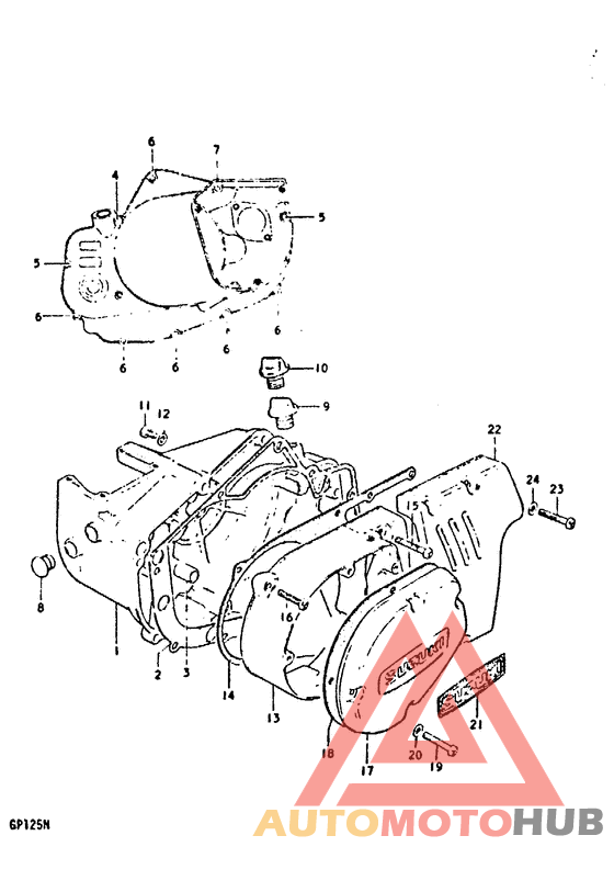 Crankcase cover ass`y  (v