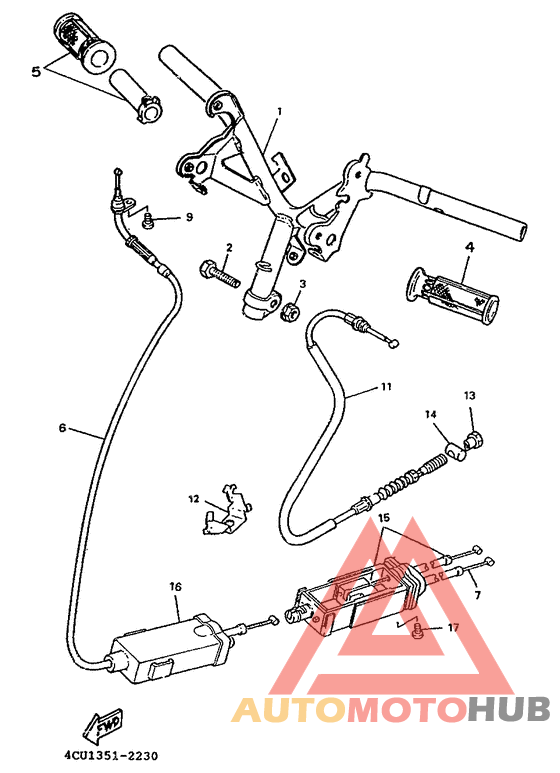 Steering handle. cable