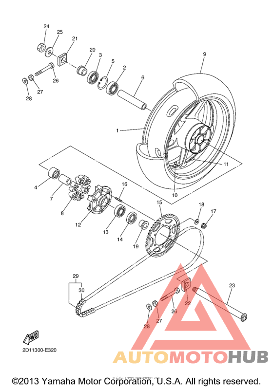 Переднее колесо