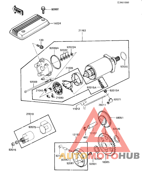 Starter motor/starter clutch