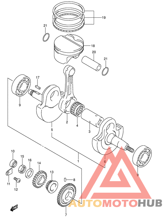 Вал коленчатый