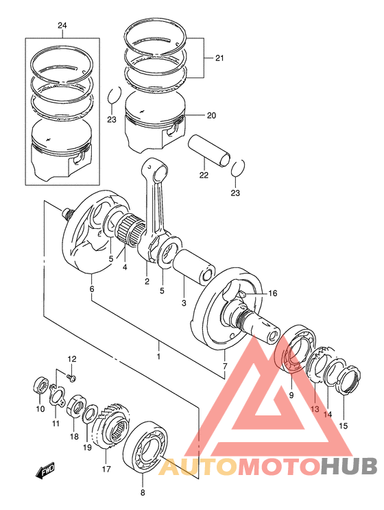 Вал коленчатый