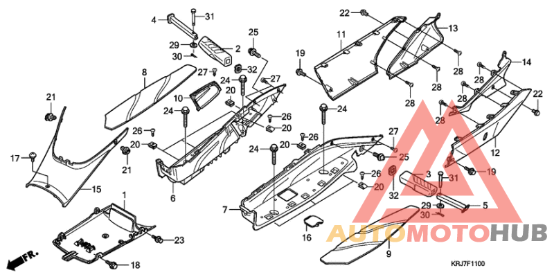 Floor panel/center cover
