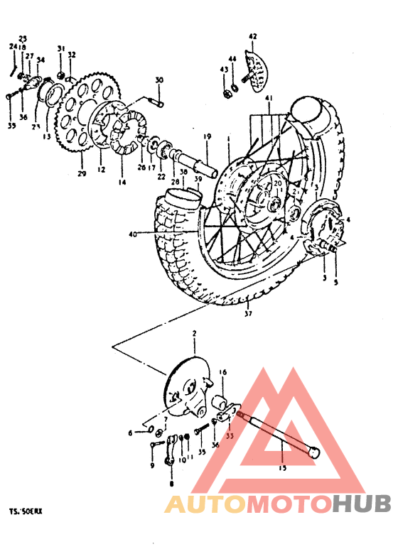 Rear wheel complete assy