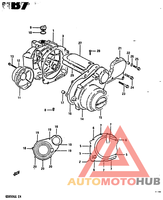 Crankcase cover ass`y  (v