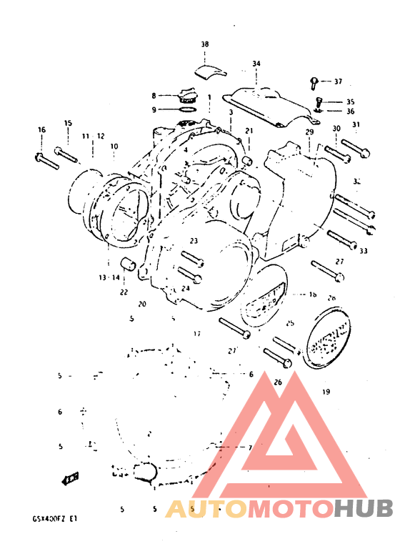 Crankcase cover ass`y  (v