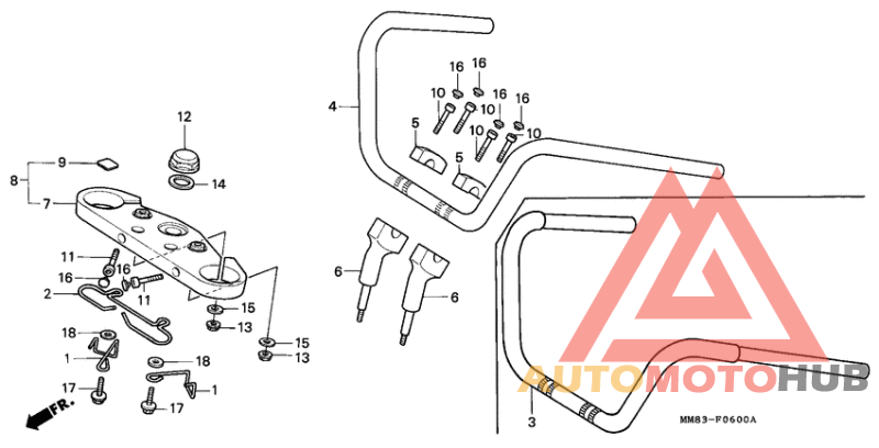 Handle pipe/top bridge