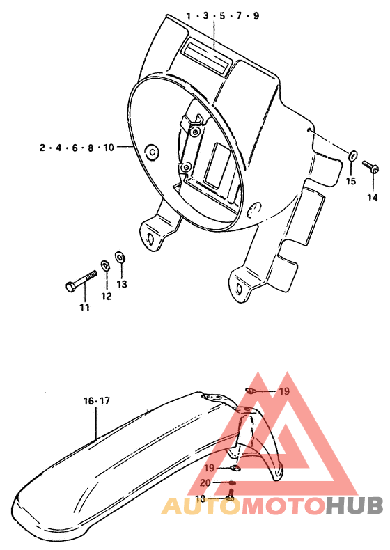 Headlamp housing - front fender