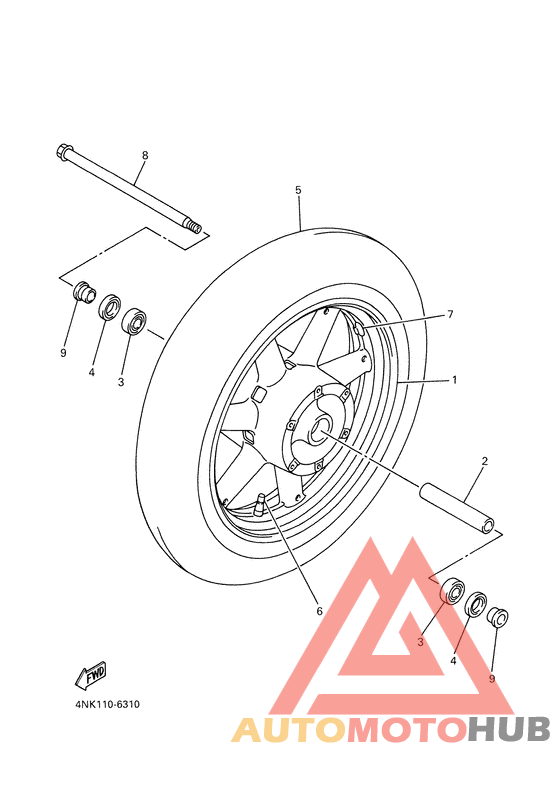 Переднее колесо