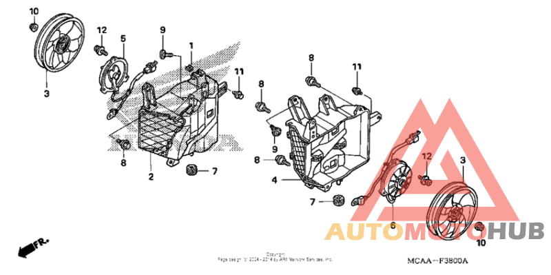 Cooling fan (gl1800/a'05)