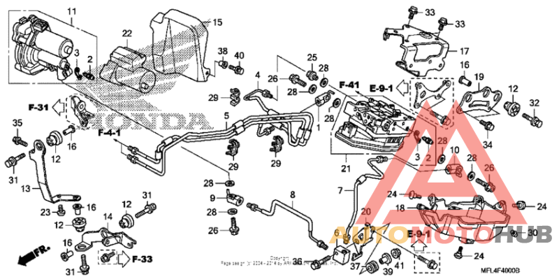 Front power unit + front valve unit