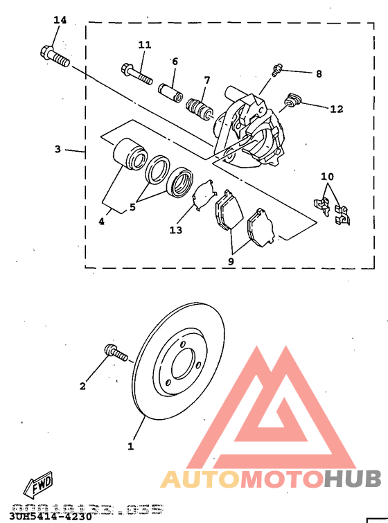 Front brake. caliper