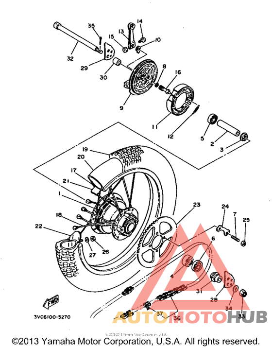 Переднее колесо