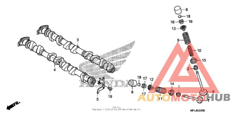 Распределительный вал и клапана