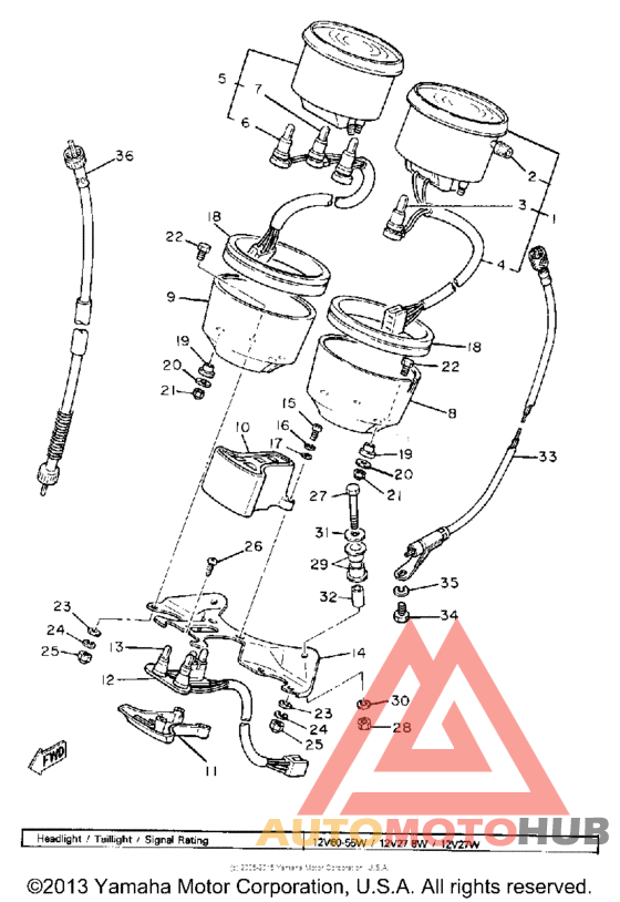 Speedometer tachometer