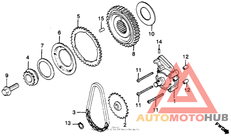 Cm450a oil pump