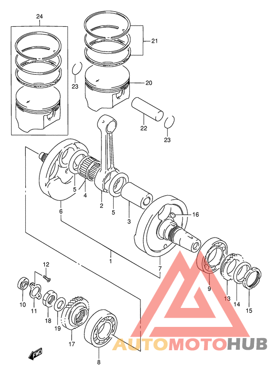 Вал коленчатый