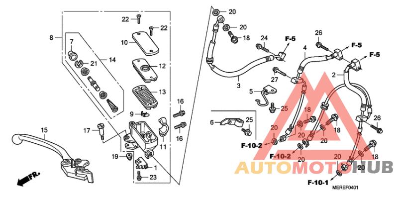 Fr. brake master cylinder