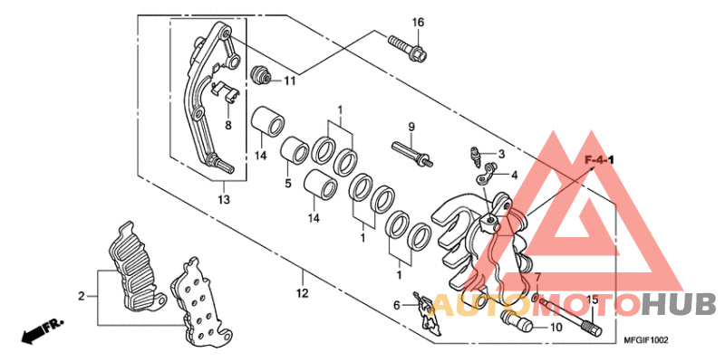 L. front brake caliper