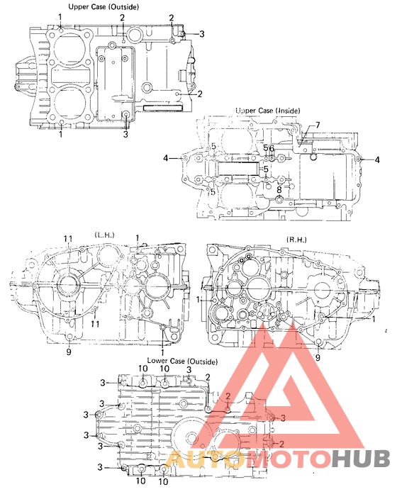 Crankcase bolt & stud pattern